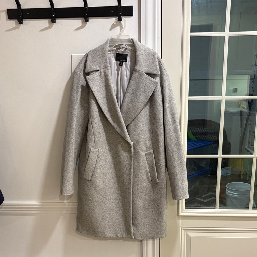 Banana Republic Light Gray Women's three quarter length Coat